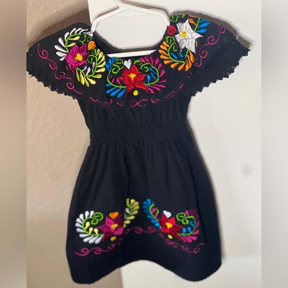 Toddler Mexican Handmade Embroidered dress 1-2yrs